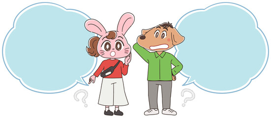 動物のキャラクター 男女