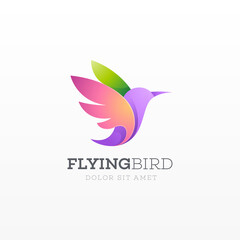 Flying bird logo template