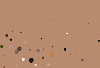 Light Green, Red vector backdrop with dots.