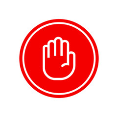 stop hand sign