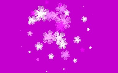 Light Multicolor vector abstract background with flowers.