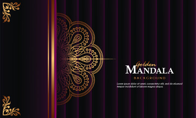 Luxury mandala background with golden arabesque pattern arabic islamic east style.decorative mandala for print, poster, cover, brochure, flyer, banner.
