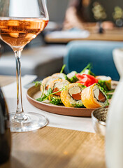 sushi set in the restaurant