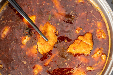 Hot and spicy red oil hot pot