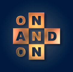 On and on con sfondo colorato