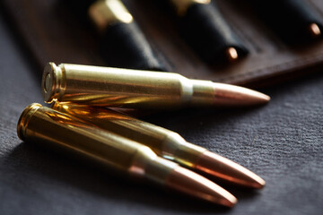 cartridges for a hunting rifle. carbine