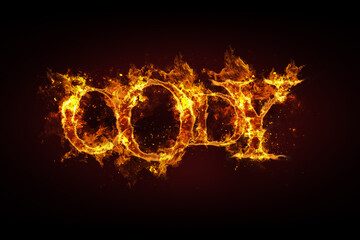 Cody name made of fire and flames