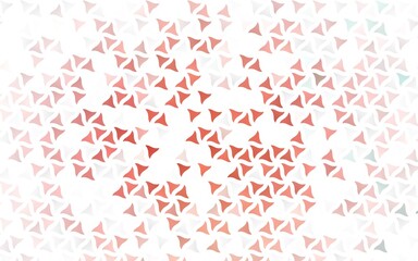Light Red vector seamless texture in triangular style. Triangles on abstract background with colorful gradient. Pattern for trendy fabric, wallpapers.