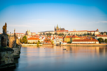 Naklejka na ściany i meble Old town of Prague with the famous Prague's castle, Czech Republic