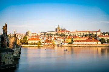 Raamstickers Old town of Prague with the famous Prague's castle, Czech Republic © Pawel Pajor