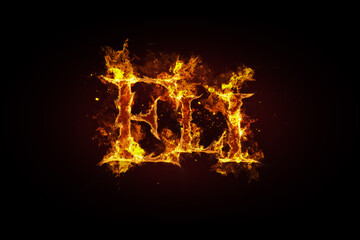 Fototapeta na wymiar Eli name made of fire and flames