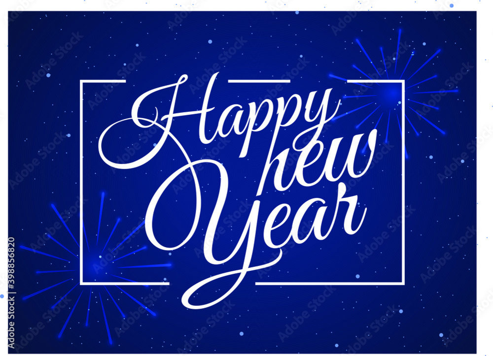 Aufkleber high quality happy new year on gradient background . isolated vector elements