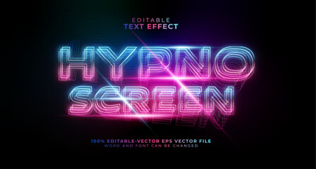 Hypno Screen Gradient Editable Text Effect © Vectory