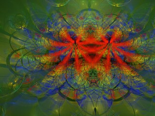 Imaginatory fractal background Image
