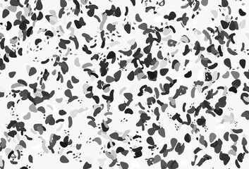Light silver, gray vector template with memphis shapes.