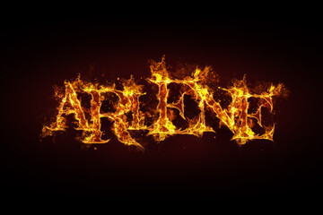Arlene name made of fire and flames