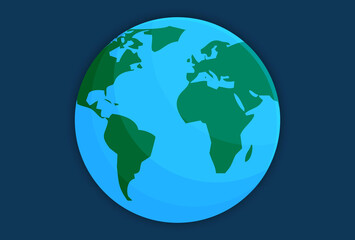 Planeta tierra en el universo con sombra. © Gabrieuskal