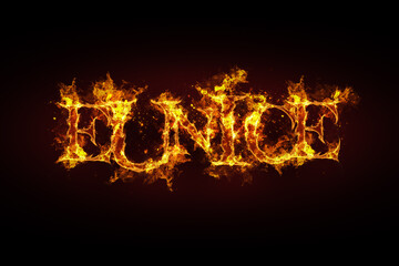 Eunice name made of fire and flames