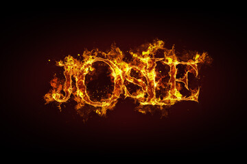 Josie name made of fire and flames