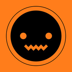 Fototapeta premium Simple flat design ghost face logo