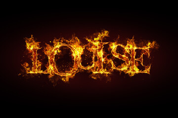 Louise name made of fire and flames