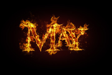 May name made of fire and flames