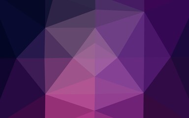 Dark Purple, Pink vector abstract polygonal texture. A vague abstract illustration with gradient. The best triangular design for your business.