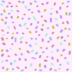 pattern with colorful confetti, pink and purple colors background vector design