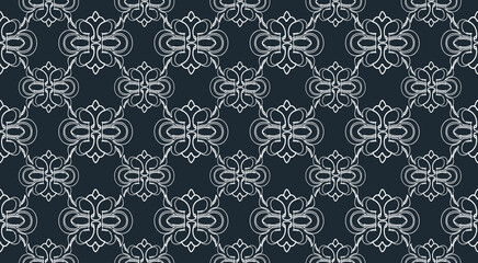 Decorative ornament damask pattern Textile wallpaper classic decor