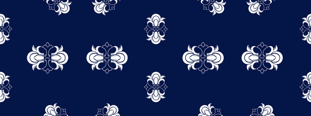 Fototapeta na wymiar Decorative ornament damask pattern Textile wallpaper classic decor