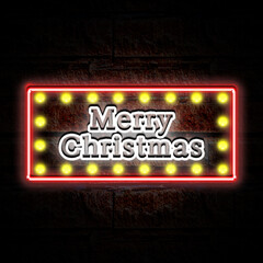 ネオン管風　イルミネーションパネル　クリスマス