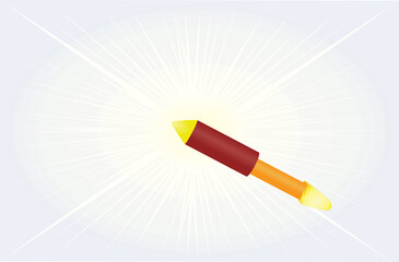Isolated fireworks rocket. vector illustration