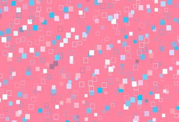 Light Blue, Red vector backdrop with lines, rectangles.