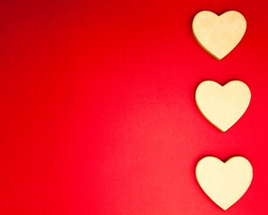 Valentine's day red background for congratulations. Background with place for text.