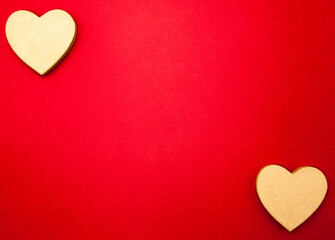Valentine's day red background for congratulations. Background with place for text.