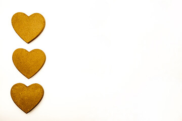 Valentine's day white background for congratulations. Background with place for text.