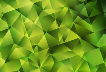 Light Green, Yellow vector gradient triangles template.