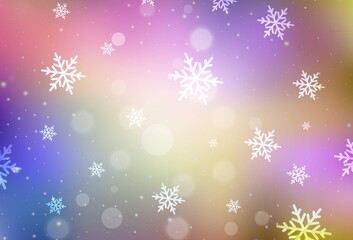 Light Multicolor vector pattern in Christmas style.