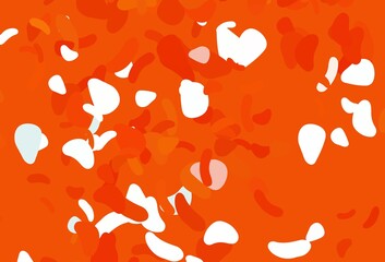 Light orange vector texture with random forms.
