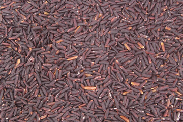 Black rice background or texture