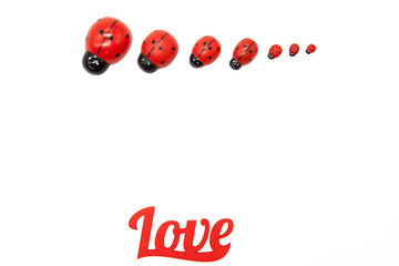 Valentine's day white background for congratulations. Background with place for text.