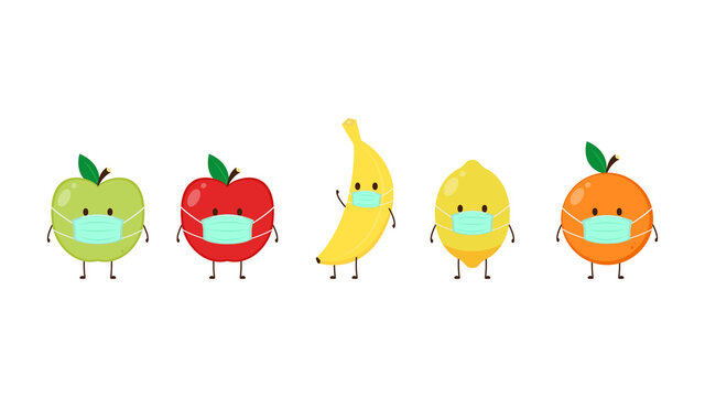Fruit characters design. Fruit characters on white background.