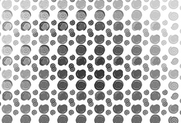 Light Silver, Gray vector template with bubble shapes.