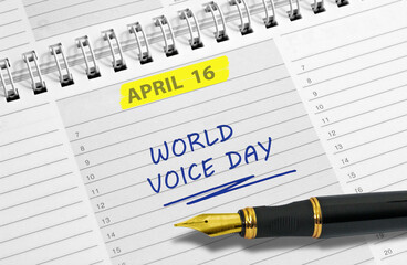 April 16, WORLD VOICE DAY