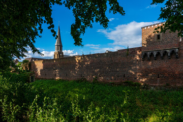 Fototapeta premium City wall of the old town of Zons, Dormagen Germany.
