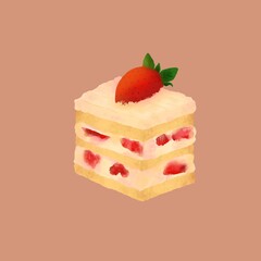 cake with strawberry