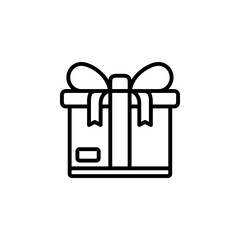 gift vector icon line style. Perfect for website, application, commerce, presentation, logo and more. simple, thin and modern outline icon