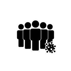 Infected people group icon isolated on white background
