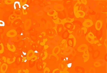Light Orange vector pattern with spheres.