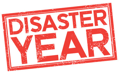 Disaster Year. Vector Rubber Stamp.